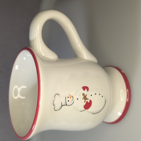 Williams Sonoma Snowman Chef Mugs, Set of 4 , Red and White Christmas - Picture 5 of 8